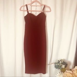 Blossom size 6, vintage, burgundy, straight/ body con dress, EUC